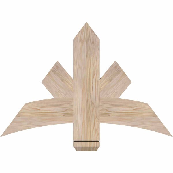 Ekena Millwork Alberta Smooth Timber Gable Bracket, Douglas Fir, 36"W x 24"H x 1 1/2"D x 5 1/2"F, 16/12 Pitch GBW036X24X0206ALB00SDF - main